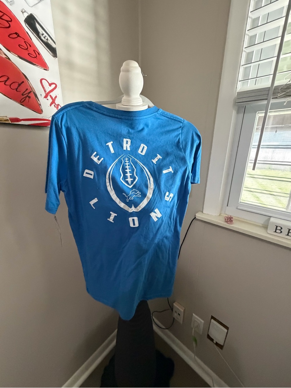 NFL Blue Graphic Tee with White Lettering